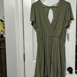 Olive green dress